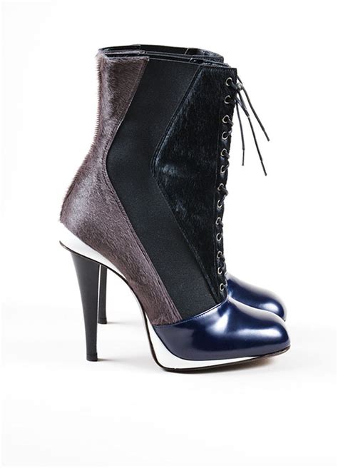 womens fendi lace up booties|fendi leather boots.